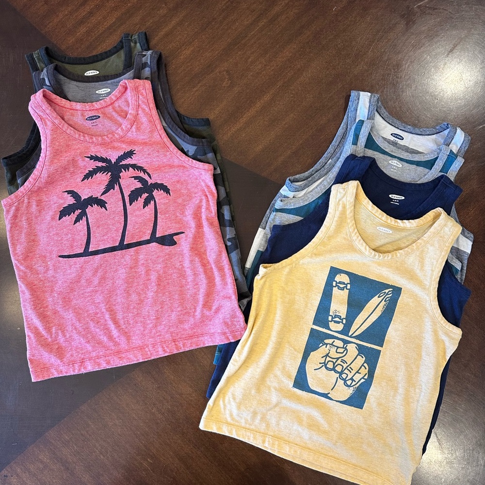 Old Navy Boys Tank Tops - 7 Tanks All Size S(6-7)